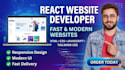 do frontend web development in react tailwind CSS javascript