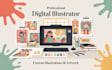 create simple digital illustration and sketches