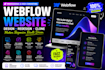 do webflow website design, redesign, webflow landing page or clone website