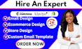 design custom email template ecommerce design klaviyo mailchimp email design