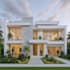 create house facade exterior rendering residential design architectural render