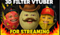 3d vtuber face tracking filter for streaming obs webcam anime effect pro