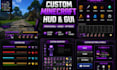 design professional custom minecraft hud gui, menu for your server resource pack