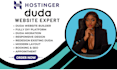 create a stunning website with duda, hostinger, hosting setup, duda website