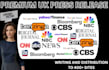 write and submit book launch press releases for media coverage SEO keywords UK