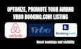 optimize your airbnb vrbo bookingcom listing to boost bookings and visibility