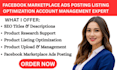 do facebook marketplace ads posting listing optimization account management