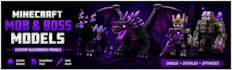 custom minecraft rpg mob and weapon models in blockbench