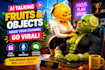 create viral ai talking object and fruit animation tiktok