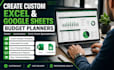 create custom excel spreadsheet excel google sheets template budgeting planer