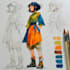 draw anime character design sheet