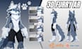 create custom vrchat furry avatar, fursona, and 3d vtuber model