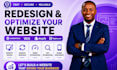 redesign and optimize your wordpress, wix, shopify or ghl website