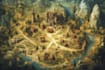illustrate fantasy map and city map