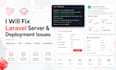 fix laravel deployment setup env, server, and config
