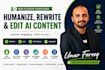 rewrite, edit and humanize ai content