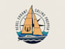 design a creative sailboat and ocean logo