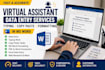 be virtual assistant of data entry, data typing, convert pdf or jpg to excel