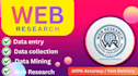 do web research  data entry  data mining copy pests data scraping