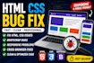 fix html css and bootstrap website bugs