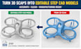 do reverse engineering from 3d scan stl to step cad model