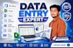 do excel word CRM data entry and web research professionlly