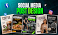 design instagram post, facebook post, social media ad creative carousel post