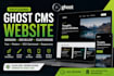 design  and develop ghost cms, ghost cms website, ghost website