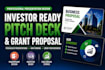 design business pitch deck grant proposal pitch deck presentation design