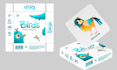 design printable educational card game, flashcards and memory learning cards box