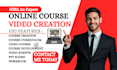 create online course content, interactive slides, lms training videos for school