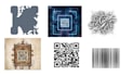 design qr code sticker card with call to action text