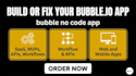 do bubble io no code bubble website bubble mvp saas bubble developer bubble io