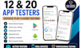 provide 12 qa 20 app testers andriod app closed google play console user testing