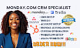 setup monday crm asana trello automation workflow integration hubspot expert