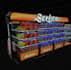 create modern posm and shelf display design