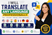 translate any language professionally