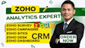 build zoho analytics dashboard reports KPI dashboard zoho CRM setup zoho forms