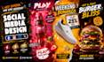 create modern and eye catching social media post designs