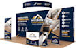 do trade show booth design, backdrop and exhibition graphics