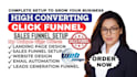 setup clickfunnel,salesfunnel landing page systemeio ,online course funnel
