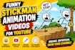 create funny stickman animation videos for youtube
