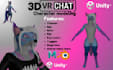make custom anime vrchat model vrc avatar vr character vrchat avatar furry model