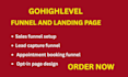 setup ghl funnels and landing page