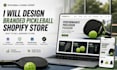 design branded pickleball shopify store with loox aftership bundle bear and SEO