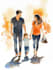 custom watercolor family portrait