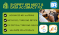 audit and fix your shopify KPI tracking ga4  conversion data accuracy issues