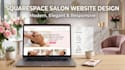 design squarespace salon landing page, squarespace design, squarespace redesign