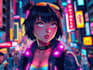 create stunning cyberpunk character illustration