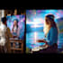 create artistic oil painting portraits